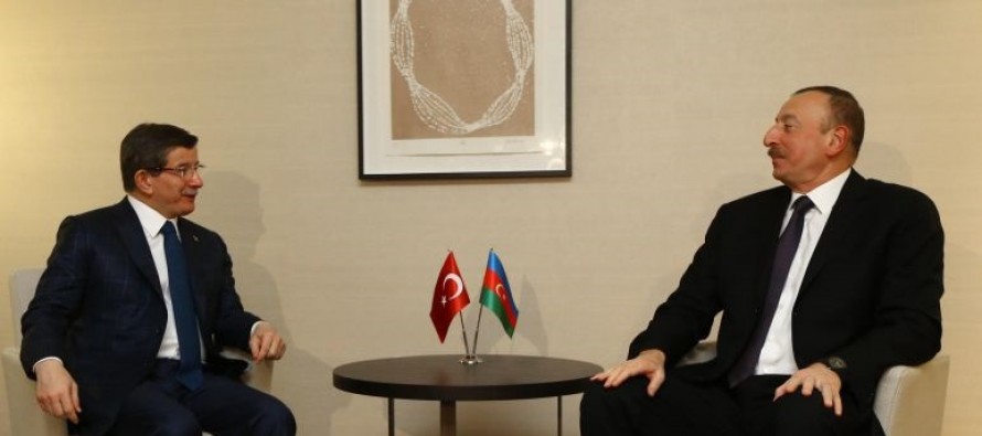 Başbakan Davutoğlu, Azerbaycan Cumhurbaşkanı Aliyev ile görüştü
