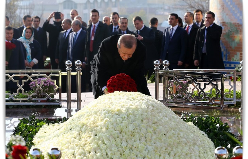 Cumhurbaşkanı Erdoğan, Özbekistan’ın Birinci Cumhurbaşkanı Kerimov'un Kabrini Ziyaret Etti ,Enerji  haber (2)