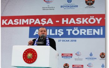 Cumhurbaşkanı Erdoğan, Kasımpaşa-Hasköy Tüneli Açılış Töreni’nde konuştu