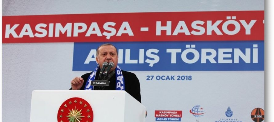Cumhurbaşkanı Erdoğan, Kasımpaşa-Hasköy Tüneli Açılış Töreni’nde konuştu