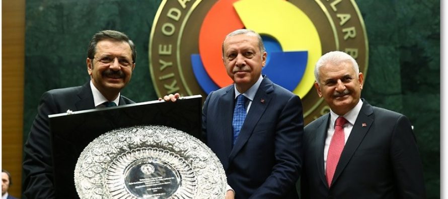 Cumhurbaşkanı Erdoğan, TOBB Hizmet Şeref Belgesi Takdim Töreni’nde konuştu