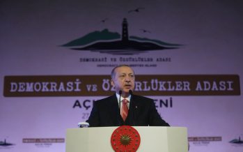 Cumhurbaşkanı Erdoğan, “Demokrasi ve Özgürlükler Adası, geçmişten bugüne istiklal ve istikbal mücadelesiyle gönüllerdeki sevginin hasbi nişanesi olacaktır”