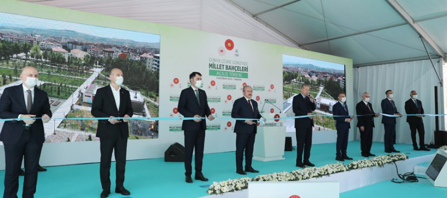 Cumhurbaşkanı Erdoğan,“2023 yılına kadar 81 vilayetimizin tamamını millet bahçeleriyle donatmış olacağız”