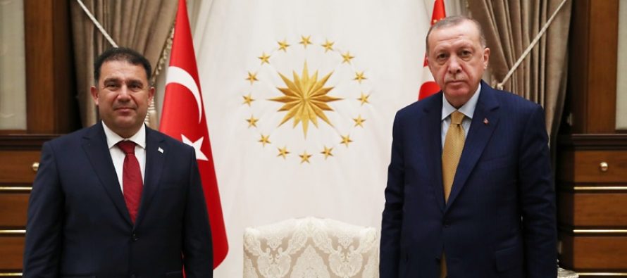 Cumhurbaşkanı Erdoğan, KKTC Başbakanı Saner’i kabul etti