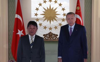 Cumhurbaşkanı Erdoğan, Japonya Dışişleri Bakanı Motegi’yi kabul etti