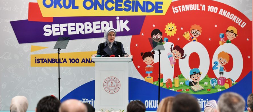 Emine Erdoğan, “İstanbul’a 100 Anaokulu” projesinin tanıtım toplantısına katıldı