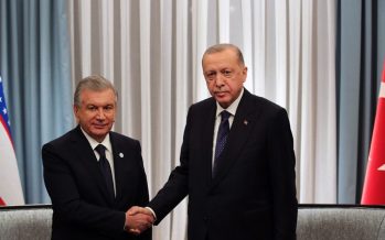 Cumhurbaşkanı Erdoğan, Özbekistan Cumhurbaşkanı Mirziyoyev ile görüştü