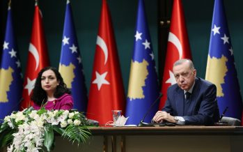Cumhurbaşkanı Erdoğan, Kosova Cumhurbaşkanı Vjosa Osmani ile ortak basın toplantısı düzenledi