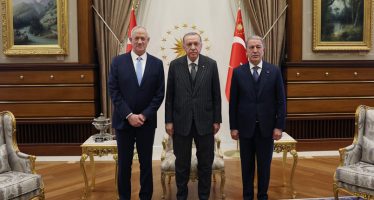 Cumhurbaşkanı Erdoğan, İsrail Savunma Bakanı Gantz’i kabul etti