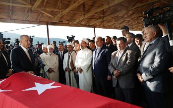 Cumhurbaşkanı Erdoğan, madenci Rahman Özçelik’in cenaze törenine katıldı