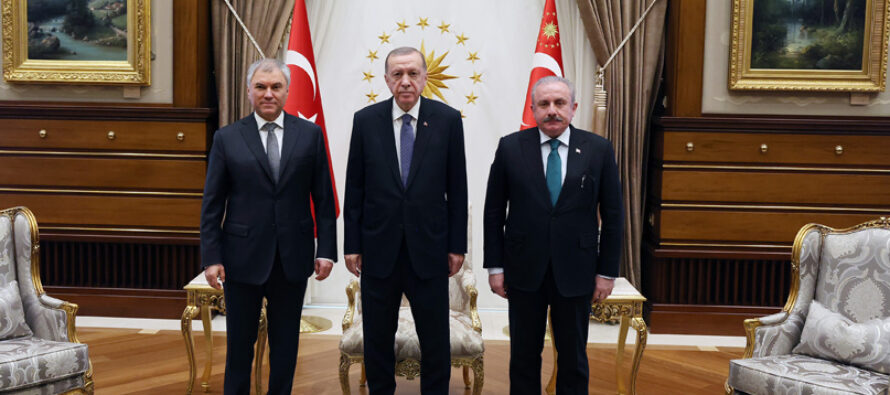 Cumhurbaşkanı Erdoğan, Rusya Devlet Duması Başkanı Volodin’i kabul etti