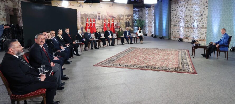Cumhurbaşkanı Erdoğan, televizyon kanalları ortak yayınına katıldı