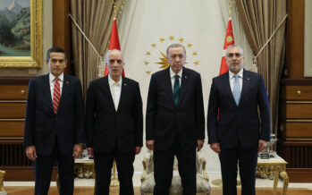 Cumhurbaşkanı Erdoğan, Çalışma Bakanı Işıkhan, TİSK Başkanı Akkol ve TÜRK-İŞ Başkanı Atalay’ı kabul etti